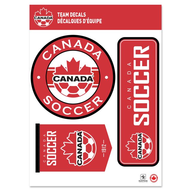 Équipe Canada Soccer 8" x 11" - Ensemble d'autocollants