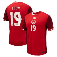 Maillot Nike Adriana Leon pour homme, rouge, Canada Soccer 2024, réplique domicile