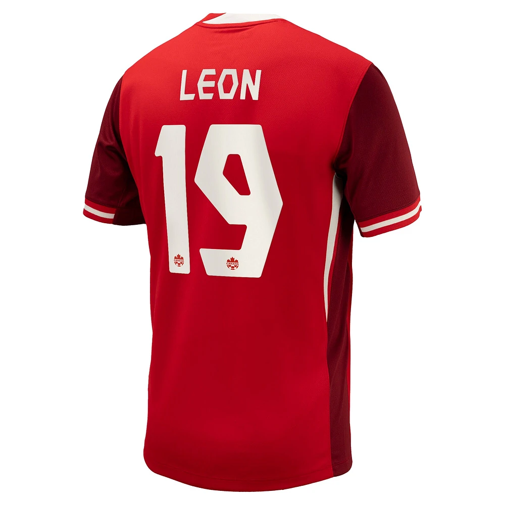 Maillot Nike Adriana Leon pour homme, rouge, Canada Soccer 2024, réplique domicile