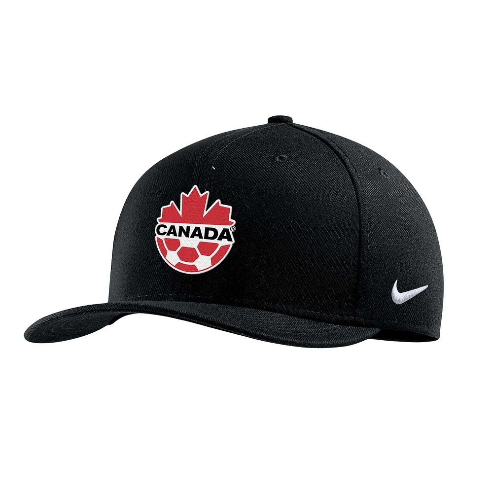 Men's Nike Black Canada Soccer Logo Fitted Hat