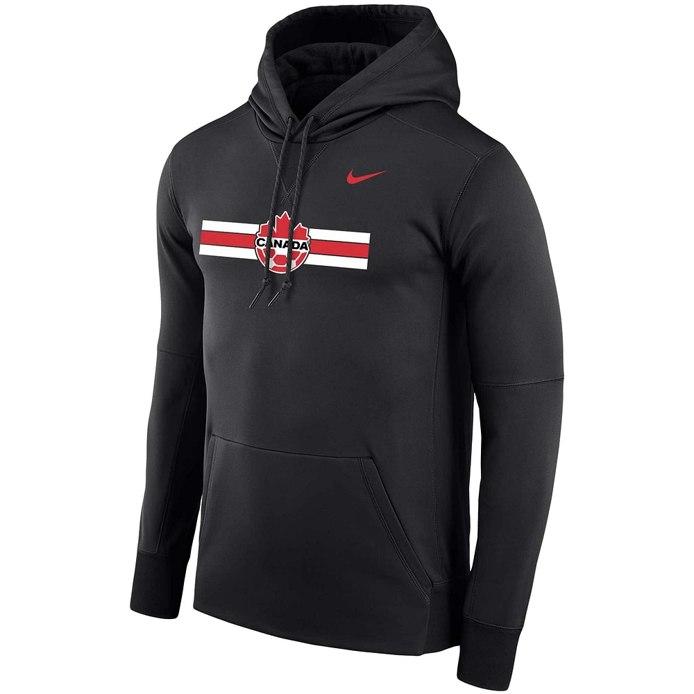 Men's Nike Black Canada Soccer Performance Fleece Pullover Hoodie