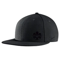 Men's Nike Black Canada Soccer Tonal Snapback Hat