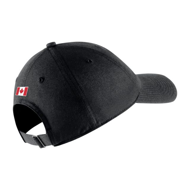 Casquette réglable Nike Canada Soccer We Can Campus pour hommes, noir - Casquette