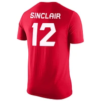 Men's Nike Christine Sinclair Red Canada Soccer GOAT Logo Core Player Name & Number T-Shirt