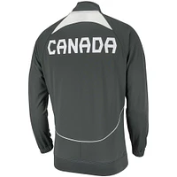 Men's Nike Gray Canada Soccer Anthem Raglan Full-Zip Jacket