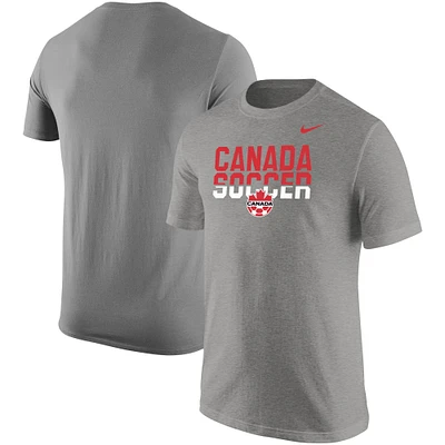 Men's Nike Heather Gray Canada Soccer Core T-Shirt