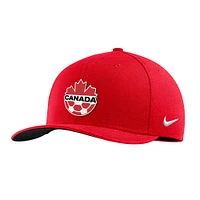 Men's Nike Red Canada Soccer Logo Fitted Hat