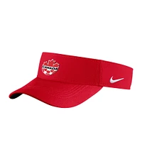Men's Nike Red Canada Soccer Primary Logo Performance Adjustable Visor
