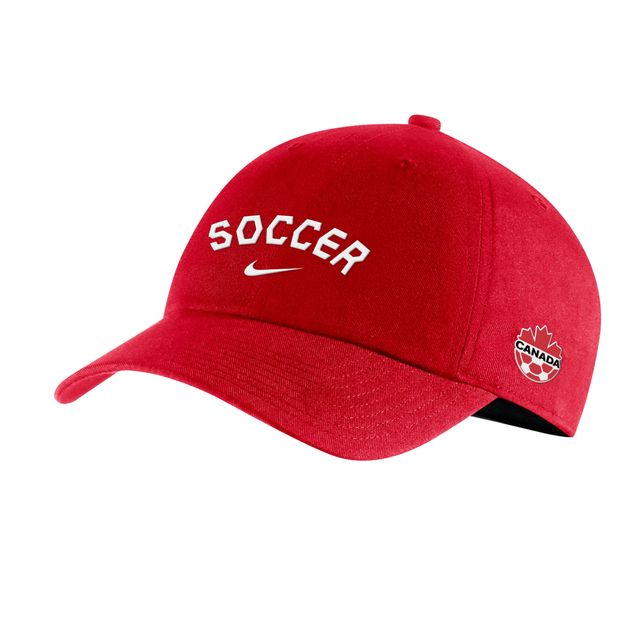 Nike rouge Canada Soccer Team H86 pour hommes - Casquette réglable