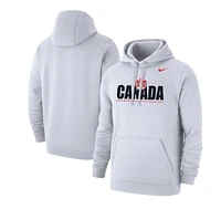 Men's Nike White Canada Soccer Fleece Pullover Hoodie