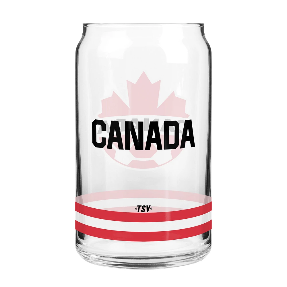 The Sports Vault Canada Soccer - 16oz. Can Glass