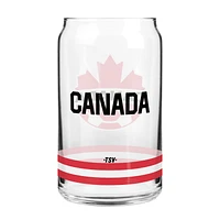 The Sports Vault Canada Soccer - 16oz. Can Glass