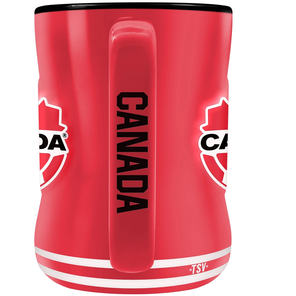 The Sports Vault Red Canada Soccer 14oz. Sculpted Mug