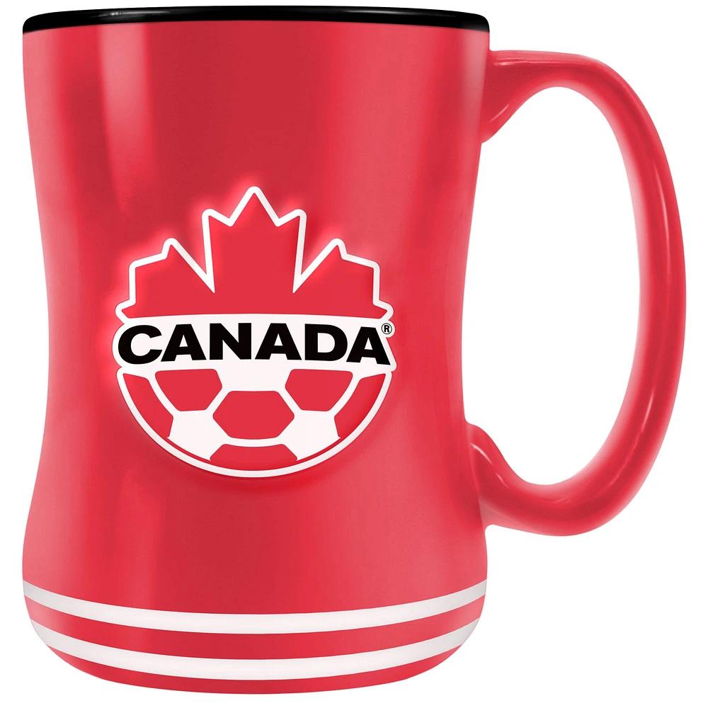 The Sports Vault Red Canada Soccer 14oz. Sculpted Mug