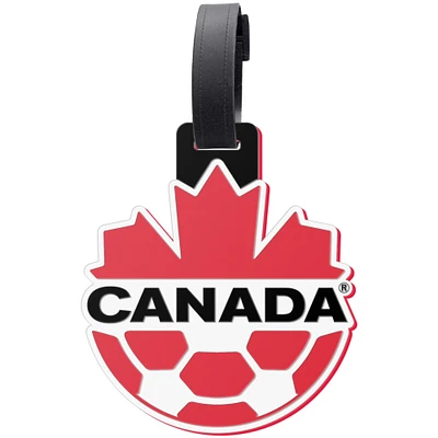 The Sports Vault Red Canada Soccer Jumbo 4" Luggage Tag