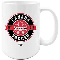 The Sports Vault White Canada Soccer 15oz. Sublimated Coffee Mug