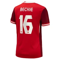 Women's Nike Janine Beckie Red Canada Soccer 2024 Home Replica Jersey