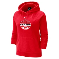 Women's Nike Canada Soccer Varsity Raglan Tri-Blend Pullover Hoodie