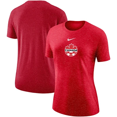 T-shirt universitaire Nike rouge Canada Soccer pour femme