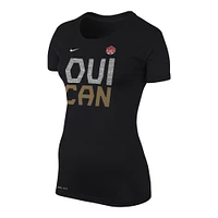 Women's Nike Black Canada National Team - French We Can Performance T-Shirt