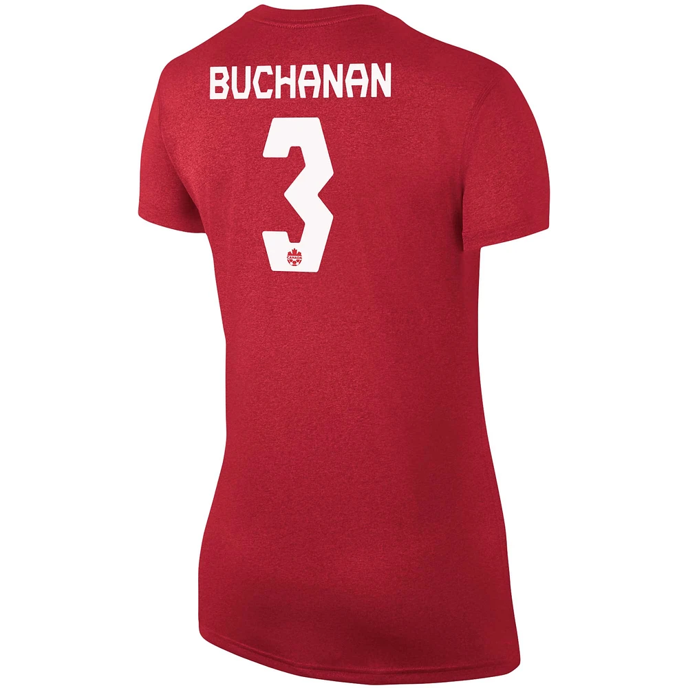 Women's Nike Kadeisha Buchanan Red Canada Soccer Legend Name & Number Performance - T-Shirt