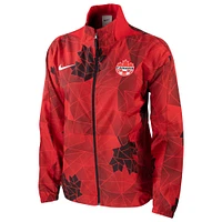 Women's Nike  Red/Black Canada National Team Anthem Raglan Performance Full-Zip Jacket