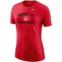 T-shirt Property Of Varsity de l'équipe nationale Nike Canada pour femmes, rouge