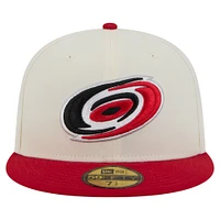 Men's New Era  White Carolina Hurricanes Chrome Two-Toned 59FIFTY Fitted Hat