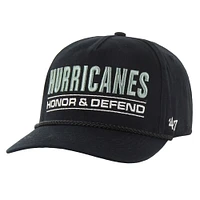 Men's '47 Black Carolina Hurricanes OHT Military Appreciation Homeland Honor and Defend Hitch Adjustable Hat