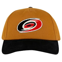 Casquette ajustable Burnett pour homme, couleur marron/noir, style American Needle, Carolina Hurricanes