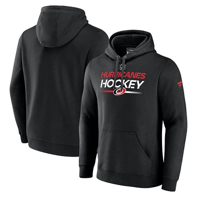 Sweat à capuche Authentic Pro noir pour homme des Hurricanes de la Caroline