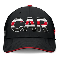 Men's Fanatics Black/Red Carolina Hurricanes Authentic Pro Rink Team Code Flex Hat