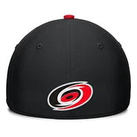 Men's Fanatics Black/Red Carolina Hurricanes Authentic Pro Rink Team Code Flex Hat
