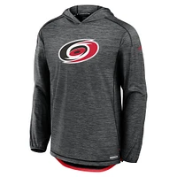 Men's Fanatics  Black Carolina Hurricanes Authentic Pro Rink Lightweight Pullover Hoodie