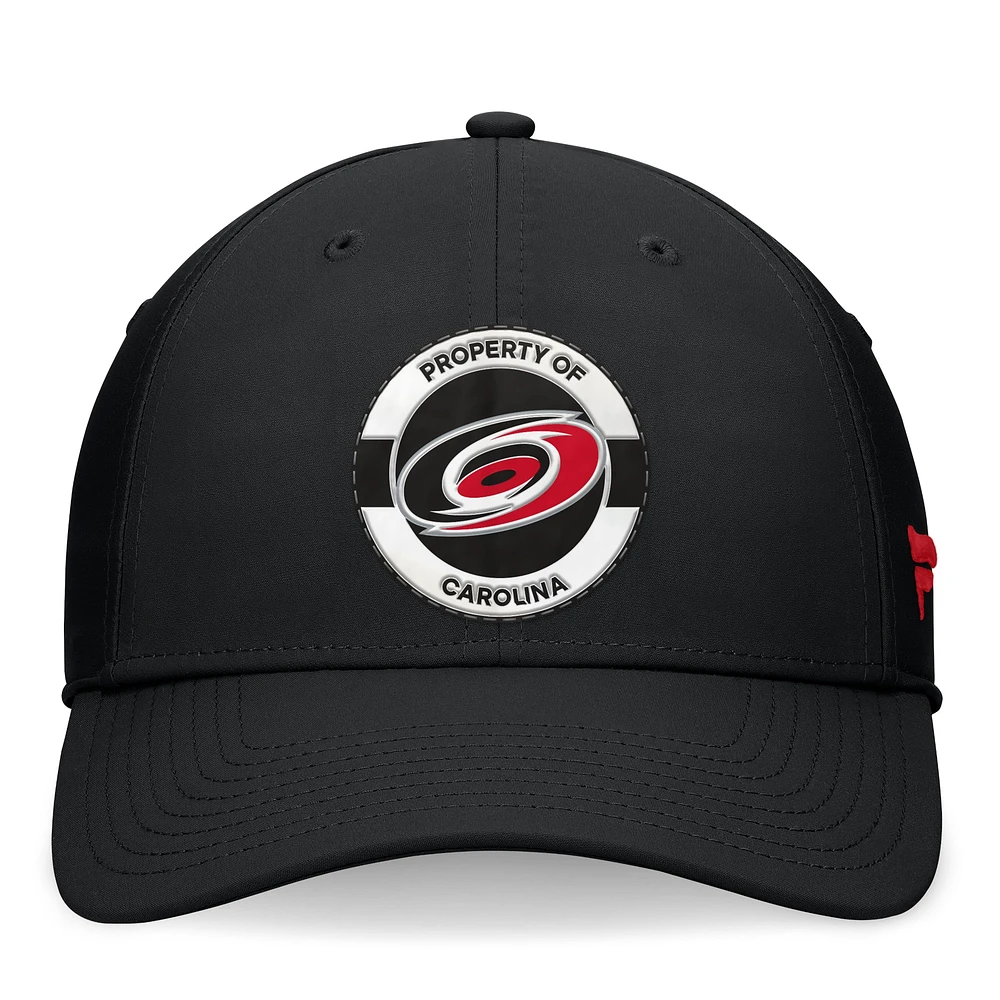 Men's Fanatics Black Carolina Hurricanes Authentic Pro Training Camp Flex Hat