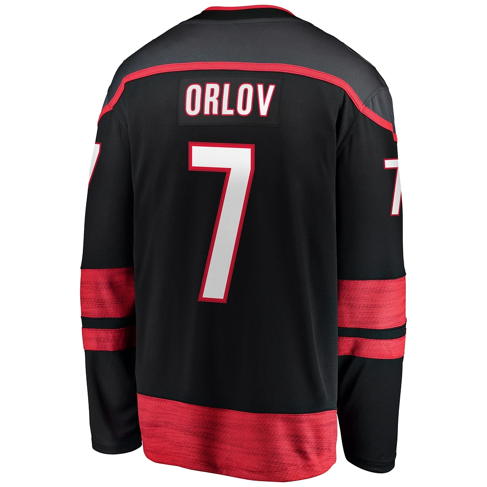 Men's Fanatics Dmitry Orlov Black Carolina Hurricanes Home Breakaway Jersey
