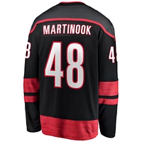 Men's Fanatics Jordan Martinook Black Carolina Hurricanes Home Breakaway Jersey