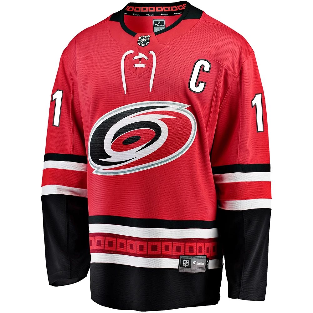 Men's Fanatics Jordan Staal Red Carolina Hurricanes Alternate Breakaway Jersey