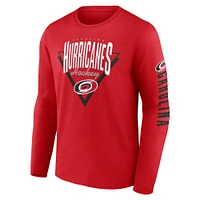 Men's Fanatics Red Carolina Hurricanes Headline Long Sleeve T-Shirt