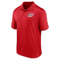 Men's Fanatics  Red Carolina Hurricanes Left Side Block Polo