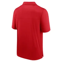 Men's Fanatics  Red Carolina Hurricanes Left Side Block Polo