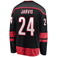 Men's Fanatics Seth Jarvis Black Carolina Hurricanes Home Breakaway Jersey