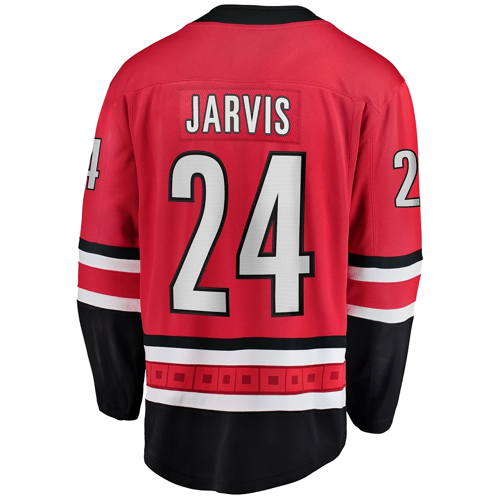 Men's Fanatics Seth Jarvis Red Carolina Hurricanes Alternate Breakaway Player Jersey