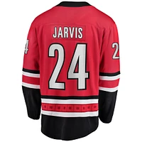 Men's Fanatics Seth Jarvis Red Carolina Hurricanes Alternate Breakaway Player Jersey