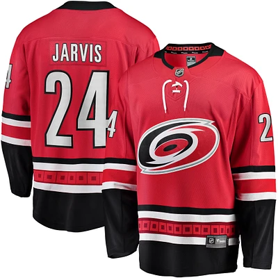 Men's Fanatics Seth Jarvis Red Carolina Hurricanes Alternate Breakaway Player Jersey