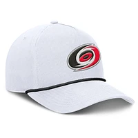 Men's Fanatics White Carolina Hurricanes Rope A-Frame Adjustable Hat