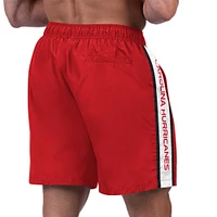 Men's G-III Sports by Carl Banks Red Carolina Hurricanes Streamline Volley Swim Trunks