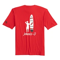 T-shirt rouge chiné Spencer des Hurricanes de la Caroline pour hommes Johnnie-O