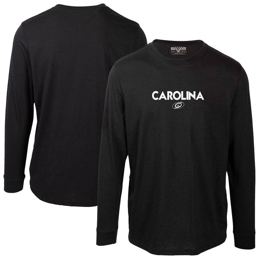Men's Levelwear  Black Carolina Hurricanes Oscar City Capsule Long Sleeve T-Shirt