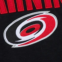 Men's Mitchell & Ness  Black/Red Carolina Hurricanes Legendary Slub Raglan Long Sleeve T-Shirt